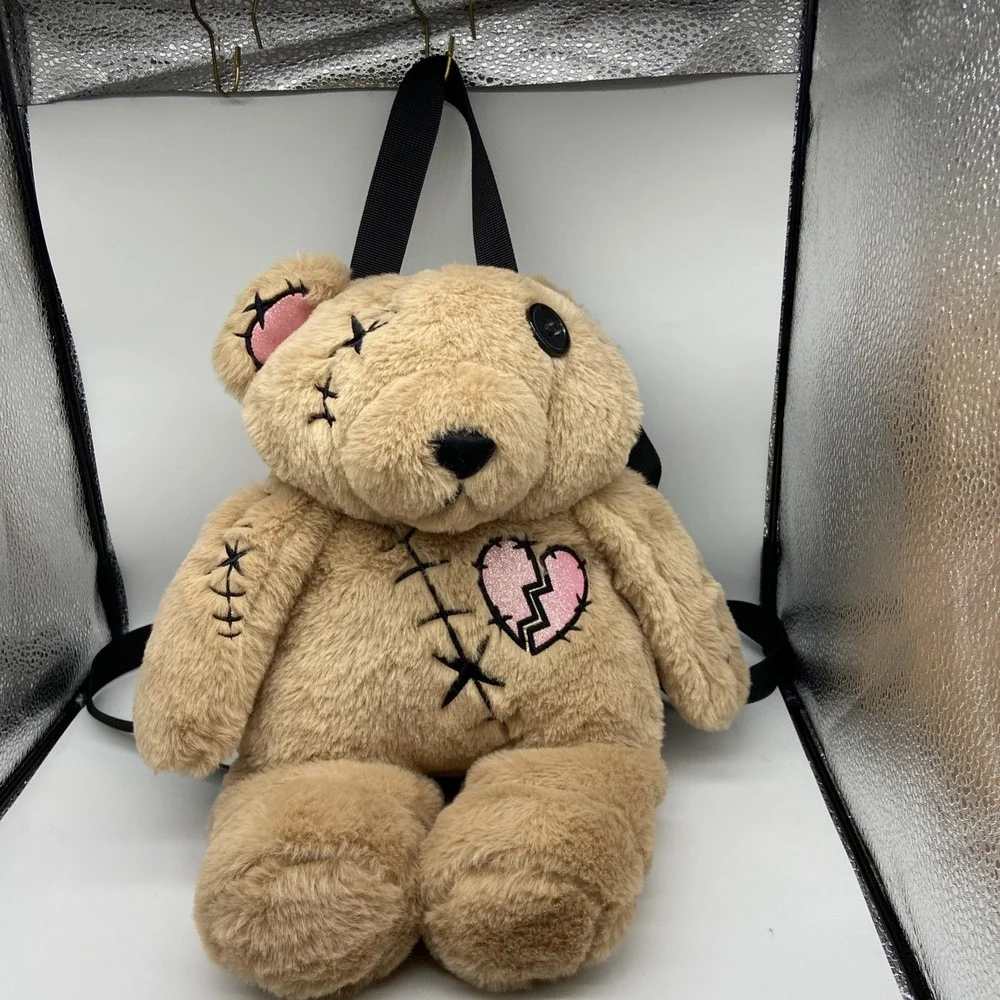 Spirit Halloween Voodoo Bear Backpack READ Zipper Broken